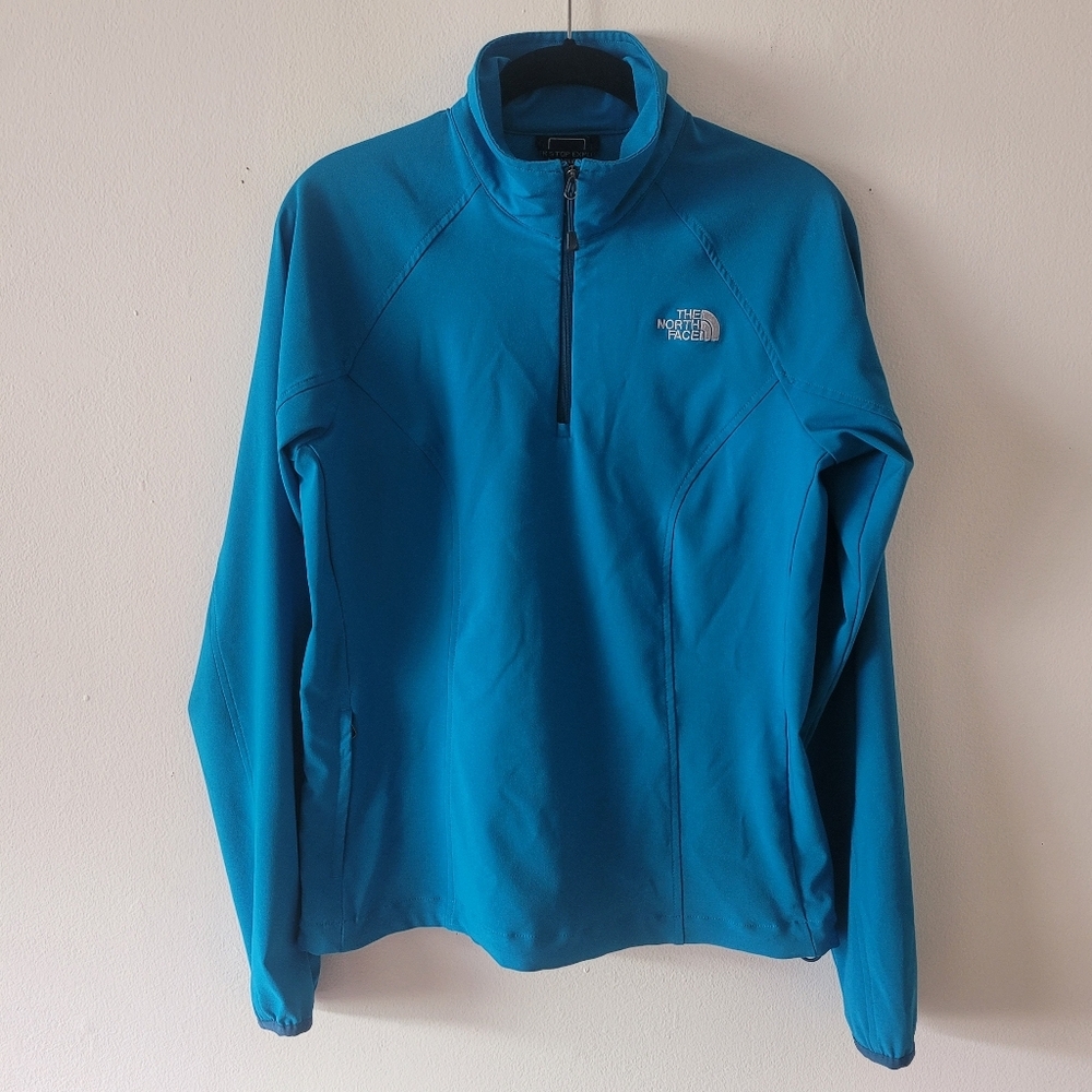 The North‎ Face Blue Pullover Quarter Zip Performance Jacket Lightweight Medium